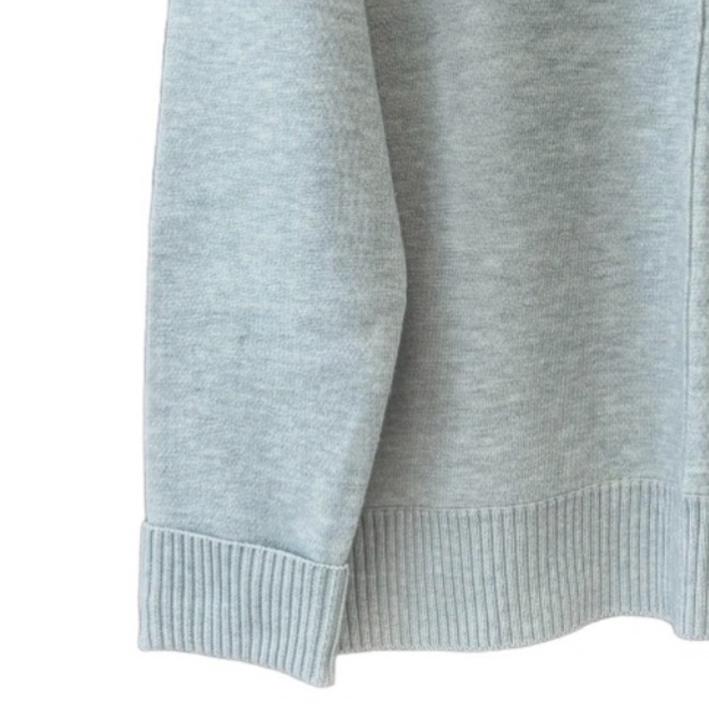 Luxury Knit Sweater Cozy Buttery Soft Pullover Jumper Neutral Gray Size Large - Picture 8 of 16
